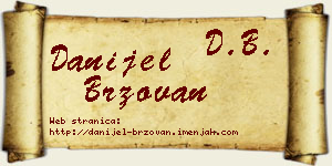 Danijel Brzovan vizit kartica